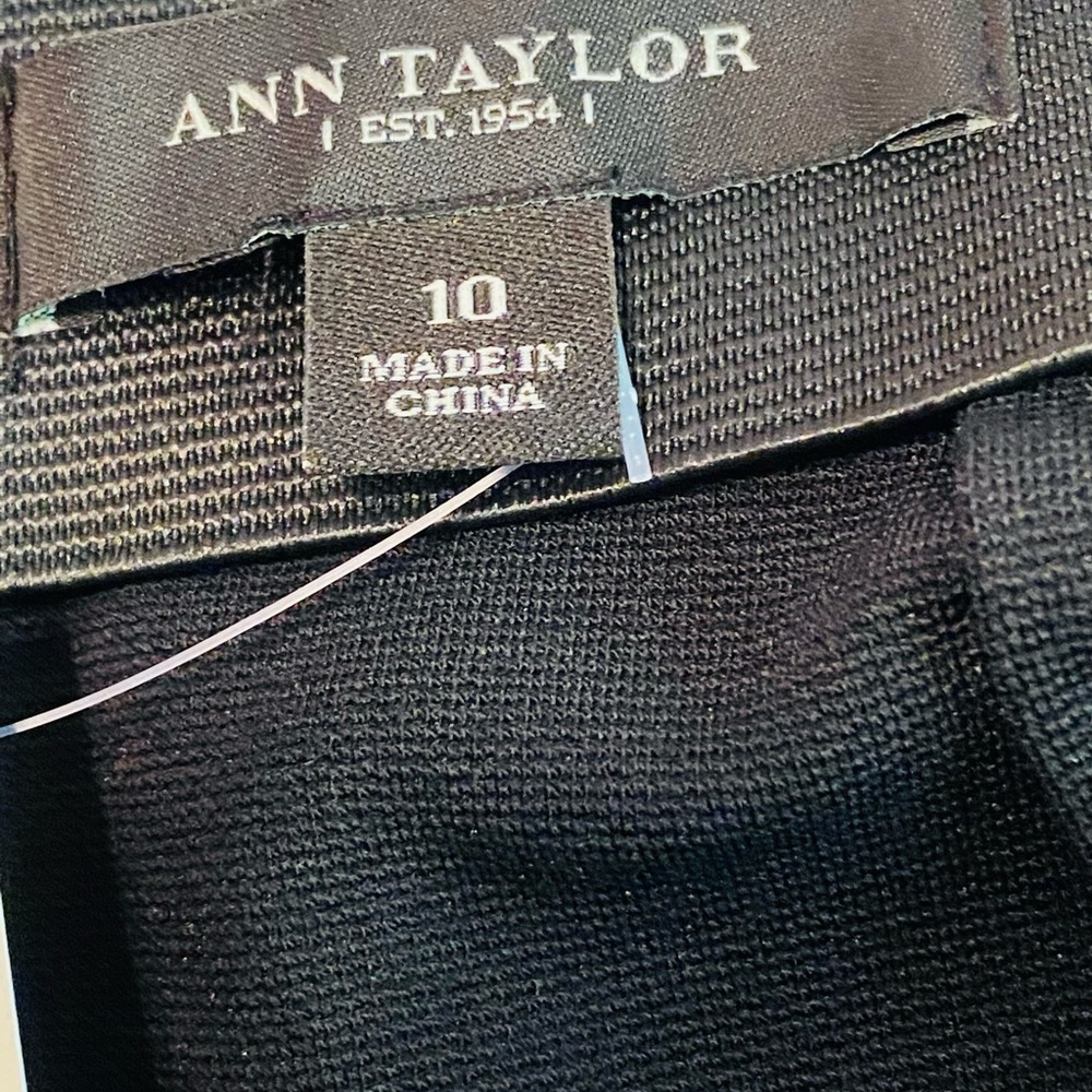 NWT Ann Taylor Black Sequin A-line Skirt Size 10 - Picture 5 of 7